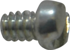 Value Collection - #6-32 UNC, 3/16" Length Under Head Slotted Drive Machine Screw - Fillister Head, Grade J82 Steel, Zinc-Plated Finish, Without Washer - Americas Industrial Supply