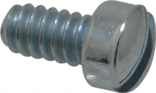 Value Collection - #6-32 UNC, 1/4" Length Under Head Slotted Drive Machine Screw - Fillister Head, Grade J82 Steel, Zinc-Plated Finish, Without Washer - Americas Industrial Supply