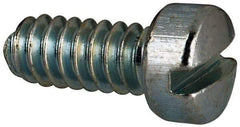 Value Collection - #6-32 UNC, 5/16" Length Under Head Slotted Drive Machine Screw - Fillister Head, Grade J82 Steel, Zinc-Plated Finish, Without Washer - Americas Industrial Supply