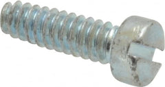 Value Collection - #6-32 UNC, 7/16" Length Under Head Slotted Drive Machine Screw - Fillister Head, Grade 2 Steel, Zinc-Plated Finish, Without Washer - Americas Industrial Supply
