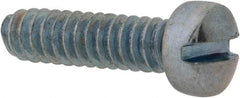 Value Collection - #6-32 UNC, 1/2" Length Under Head Slotted Drive Machine Screw - Fillister Head, Grade 2 Steel, Zinc-Plated Finish, Without Washer - Americas Industrial Supply