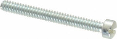 Value Collection - #6-32 UNC, 1-1/4" Length Under Head Slotted Drive Machine Screw - Fillister Head, Grade 2 Steel, Zinc-Plated Finish, Without Washer - Americas Industrial Supply