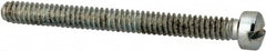 Value Collection - #6-32 UNC, 1-1/2" Length Under Head Slotted Drive Machine Screw - Fillister Head, Grade J82 Steel, Zinc-Plated Finish, Without Washer - Americas Industrial Supply