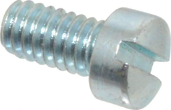 Value Collection - #8-32 UNC, 5/16" Length Under Head Slotted Drive Machine Screw - Fillister Head, Grade J82 Steel, Zinc-Plated Finish, Without Washer - Americas Industrial Supply