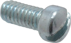 Value Collection - #8-32 UNC, 3/8" Length Under Head Slotted Drive Machine Screw - Fillister Head, Grade 2 Steel, Zinc-Plated Finish, Without Washer - Americas Industrial Supply