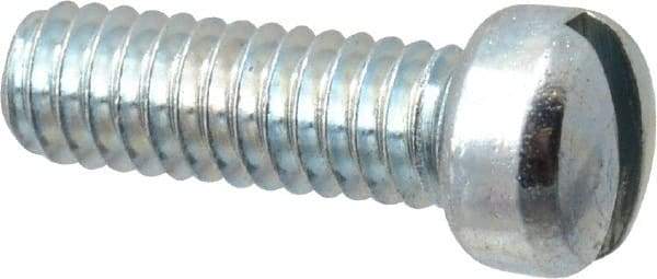 Value Collection - #8-32 UNC, 1/2" Length Under Head Slotted Drive Machine Screw - Fillister Head, Grade 2 Steel, Zinc-Plated Finish, Without Washer - Americas Industrial Supply