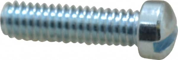 Value Collection - #8-32 UNC, 5/8" Length Under Head Slotted Drive Machine Screw - Fillister Head, Grade 2 Steel, Zinc-Plated Finish, Without Washer - Americas Industrial Supply