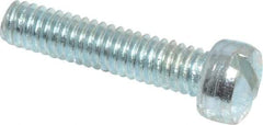 Value Collection - #8-32 UNC, 3/4" Length Under Head Slotted Drive Machine Screw - Fillister Head, Grade 2 Steel, Zinc-Plated Finish, Without Washer - Americas Industrial Supply