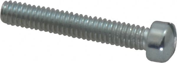 Value Collection - #8-32 UNC, 1" Length Under Head Slotted Drive Machine Screw - Fillister Head, Grade 2 Steel, Zinc-Plated Finish, Without Washer - Americas Industrial Supply