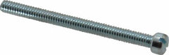 Value Collection - #8-32 UNC, 2" Length Under Head Slotted Drive Machine Screw - Fillister Head, Grade J82 Steel, Zinc-Plated Finish, Without Washer - Americas Industrial Supply