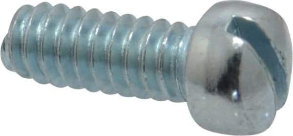 Value Collection - #10-24 UNC, 1/2" Length Under Head Slotted Drive Machine Screw - Fillister Head, Grade 2 Steel, Zinc-Plated Finish, Without Washer - Americas Industrial Supply