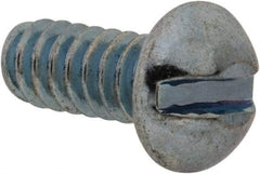 Value Collection - #10-24 UNC, 5/8" Length Under Head Slotted Drive Machine Screw - Fillister Head, Grade J82 Steel, Zinc-Plated Finish, Without Washer - Americas Industrial Supply
