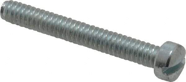 Value Collection - #10-24 UNC, 1-1/2" Length Under Head Slotted Drive Machine Screw - Fillister Head, Grade J82 Steel, Zinc-Plated Finish, Without Washer - Americas Industrial Supply