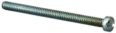 Value Collection - #10-24 UNC, 2-1/2" Length Under Head Slotted Drive Machine Screw - Fillister Head, Grade J82 Steel, Zinc-Plated Finish, Without Washer - Americas Industrial Supply