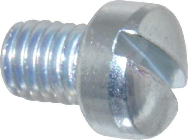 Value Collection - #10-32 UNF, 1/4" Length Under Head Slotted Drive Machine Screw - Fillister Head, Grade J82 Steel, Zinc-Plated Finish, Without Washer - Americas Industrial Supply