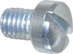 Value Collection - #10-32 UNF, 1/4" Length Under Head Slotted Drive Machine Screw - Fillister Head, Grade J82 Steel, Zinc-Plated Finish, Without Washer - Americas Industrial Supply