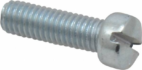 Value Collection - #10-32 UNF, 5/8" Length Under Head Slotted Drive Machine Screw - Fillister Head, Grade 2 Steel, Zinc-Plated Finish, Without Washer - Americas Industrial Supply
