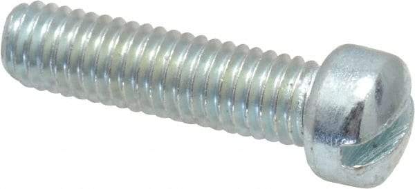 Value Collection - #10-32 UNF, 3/4" Length Under Head Slotted Drive Machine Screw - Fillister Head, Grade 2 Steel, Zinc-Plated Finish, Without Washer - Americas Industrial Supply