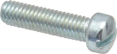 Value Collection - #10-32 UNF, 3/4" Length Under Head Slotted Drive Machine Screw - Fillister Head, Grade 2 Steel, Zinc-Plated Finish, Without Washer - Americas Industrial Supply