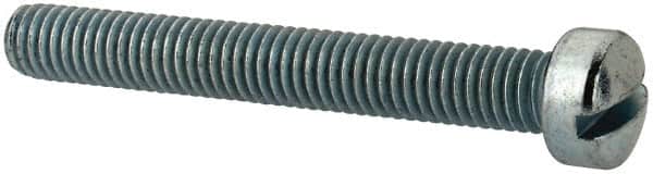 Value Collection - #10-32 UNF, 1-1/2" Length Under Head Slotted Drive Machine Screw - Fillister Head, Grade J82 Steel, Zinc-Plated Finish, Without Washer - Americas Industrial Supply