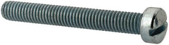 Value Collection - #10-32 UNF, 1-1/2" Length Under Head Slotted Drive Machine Screw - Fillister Head, Grade J82 Steel, Zinc-Plated Finish, Without Washer - Americas Industrial Supply