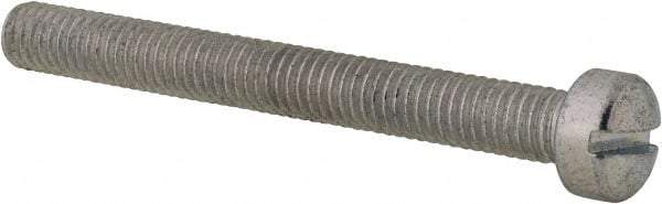 Value Collection - #10-32 UNF, 1-3/4" Length Under Head Slotted Drive Machine Screw - Fillister Head, Grade 2 Steel, Zinc-Plated Finish, Without Washer - Americas Industrial Supply