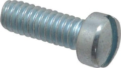 Value Collection - #12-24 UNC, 5/8" Length Under Head Slotted Drive Machine Screw - Fillister Head, Grade J82 Steel, Zinc-Plated Finish, Without Washer - Americas Industrial Supply