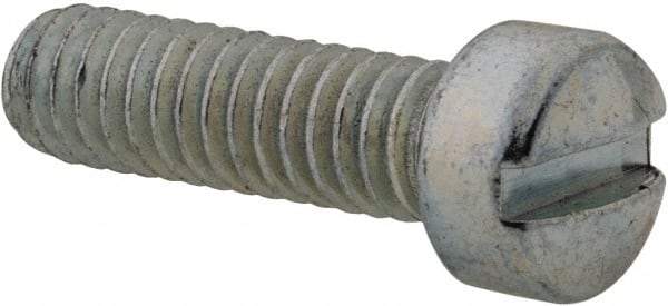 Value Collection - #12-24 UNC, 3/4" Length Under Head Slotted Drive Machine Screw - Fillister Head, Grade 2 Steel, Zinc-Plated Finish, Without Washer - Americas Industrial Supply