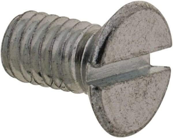 Value Collection - #12-24 UNC, 7/8" Length Under Head Slotted Drive Machine Screw - Fillister Head, Grade J82 Steel, Zinc-Plated Finish, Without Washer - Americas Industrial Supply