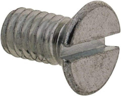 Value Collection - #12-24 UNC, 7/8" Length Under Head Slotted Drive Machine Screw - Fillister Head, Grade J82 Steel, Zinc-Plated Finish, Without Washer - Americas Industrial Supply