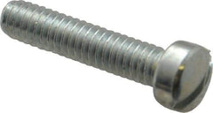 Value Collection - #12-24 UNC, 1" Length Under Head Slotted Drive Machine Screw - Fillister Head, Grade J82 Steel, Zinc-Plated Finish, Without Washer - Americas Industrial Supply