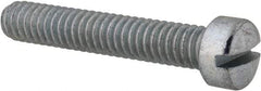 Value Collection - #12-24 UNC, 1-1/4" Length Under Head Slotted Drive Machine Screw - Fillister Head, Grade 2 Steel, Zinc-Plated Finish, Without Washer - Americas Industrial Supply