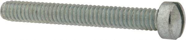 Value Collection - 1/4-20 UNC, 2" Length Under Head Slotted Drive Machine Screw - Fillister Head, Grade J82 Steel, Zinc-Plated Finish, Without Washer - Americas Industrial Supply