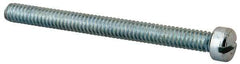 Value Collection - 1/4-20 UNC, 2-3/4" Length Under Head Slotted Drive Machine Screw - Fillister Head, Grade J82 Steel, Zinc-Plated Finish, Without Washer - Americas Industrial Supply