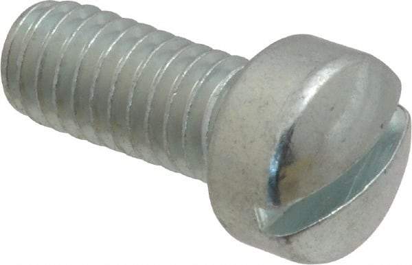 Value Collection - 5/16-18 UNC, 3/4" Length Under Head Slotted Drive Machine Screw - Fillister Head, Grade 2 Steel, Zinc-Plated Finish, Without Washer - Americas Industrial Supply