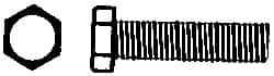 Value Collection - #6-32 UNC, 7/8" Length Under Head Hex Drive Machine Screw - Hex Head, Grade J82 Steel, Zinc-Plated Finish, Without Washer - Americas Industrial Supply