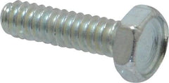 Value Collection - #6-32 UNC, 1/2" Length Under Head Hex Drive Machine Screw - Hex Head, Grade J82 Steel, Zinc-Plated Finish, Without Washer - Americas Industrial Supply