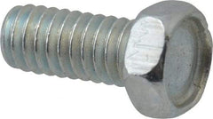 Value Collection - #8-32 UNC, 3/8" Length Under Head Hex Drive Machine Screw - Hex Head, Grade 2 Steel, Zinc-Plated Finish, Without Washer - Americas Industrial Supply