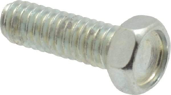 Value Collection - #8-32 UNC, 1/2" Length Under Head Hex Drive Machine Screw - Hex Head, Grade J82 Steel, Zinc-Plated Finish, Without Washer - Americas Industrial Supply