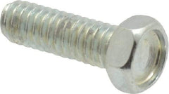 Value Collection - #8-32 UNC, 1/2" Length Under Head Hex Drive Machine Screw - Hex Head, Grade J82 Steel, Zinc-Plated Finish, Without Washer - Americas Industrial Supply