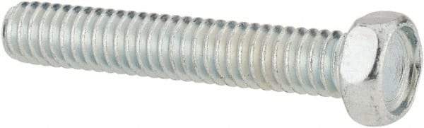 Value Collection - #8-32 UNC, 1" Length Under Head Hex Drive Machine Screw - Hex Head, Grade J82 Steel, Zinc-Plated Finish, Without Washer - Americas Industrial Supply