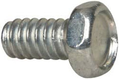 Value Collection - #10-24 UNC, 3/8" Length Under Head Hex Drive Machine Screw - Hex Head, Grade J82 Steel, Zinc-Plated Finish, Without Washer - Americas Industrial Supply