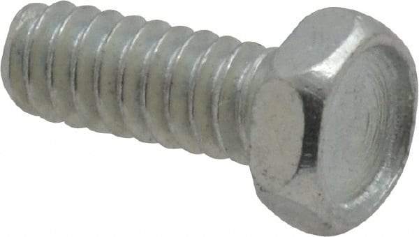 Value Collection - #10-24 UNC, 1/2" Length Under Head Hex Drive Machine Screw - Hex Head, Grade J82 Steel, Zinc-Plated Finish, Without Washer - Americas Industrial Supply
