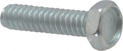 Value Collection - #10-24 UNC, 3/4" Length Under Head Hex Drive Machine Screw - Hex Head, Grade J82 Steel, Zinc-Plated Finish, Without Washer - Americas Industrial Supply