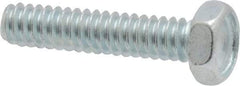 Value Collection - #10-24 UNC, 7/8" Length Under Head Hex Drive Machine Screw - Hex Head, Grade 2 Steel, Zinc-Plated Finish, Without Washer - Americas Industrial Supply