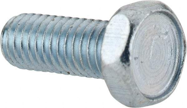 Value Collection - #10-32 UNF, 1/2" Length Under Head Hex Drive Machine Screw - Hex Head, Grade J82 Steel, Zinc-Plated Finish, Without Washer - Americas Industrial Supply