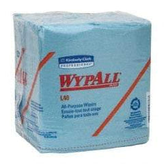 WypAll - L40 1/4 Fold General Purpose Wipes - Poly Pack, 12" x 12-1/2" Sheet Size, Blue - Americas Industrial Supply