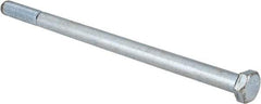 Made in USA - 3/8-16 UNC, 7" Length Under Head Hex Head Cap Screw - Grade 5 Steel, Zinc-Plated Finish, 9/16" Hex - Americas Industrial Supply
