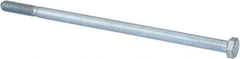 Made in USA - 3/8-16 UNC, 8" Length Under Head Hex Head Cap Screw - Grade 5 Steel, Zinc-Plated Finish, 9/16" Hex - Americas Industrial Supply