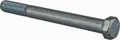 Made in USA - 7/16-14 UNC, 4-1/2" Length Under Head Hex Head Cap Screw - Partially Threaded, Grade 5 Steel, Zinc-Plated Finish, 5/8" Hex - Americas Industrial Supply